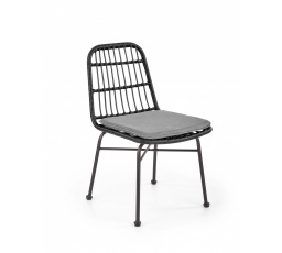 Jedálenská stolička K401, sivá/čierna