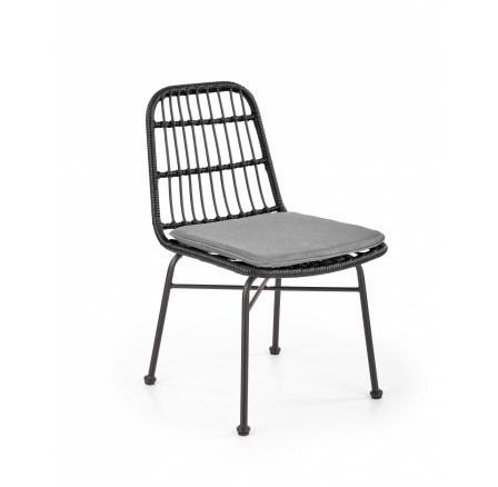 Jedálenská stolička K401, sivá/čierna