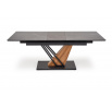 Jedálenský stôl VOLANT 160, efekt čierneho mramoru/zlatý dub /čierna