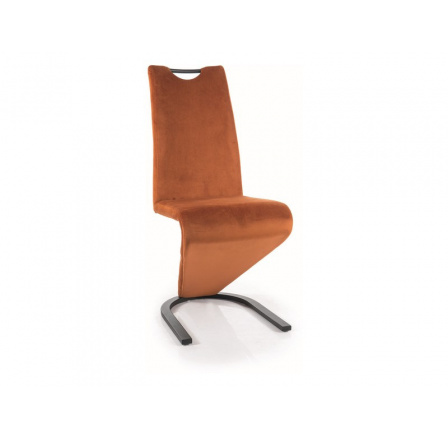 Jedálenská stolička H-090 VELVET, Cinnamon Bluvel 4215/Black