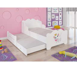 Manželská posteľ s matracom XIMENA II CAT 160x80 White