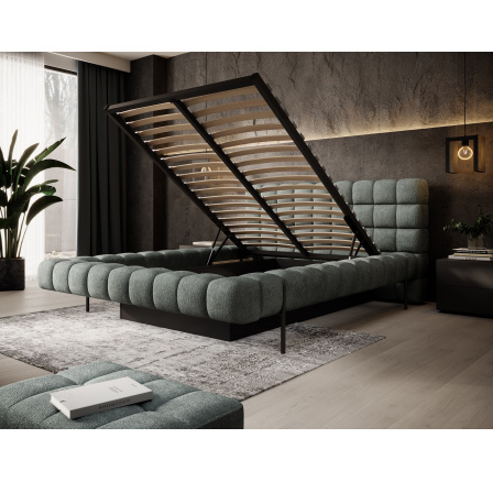 Posteľ Magentta + kovový rám / plynový zdvihák / úložný box na posteľnú bielizeň 140x200 Touch 100 1