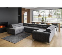 Rohová sedacia súprava v tvare U LOUIS, Marte 10 ľavá