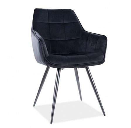 Jedálenská stolička LILIA VELVET, Čierny Bluvel 19/čierny mat Jedálenská stolička LILIA VELVET, Čierny Bluvel 19/čierny mat