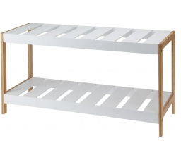 Skrinka na topánky Giselda bambusová biela