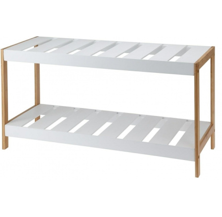 Skrinka na topánky Giselda bambusová biela