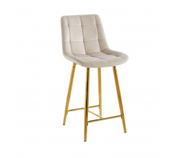Barová stolička H1-FX, béžová / zlatá