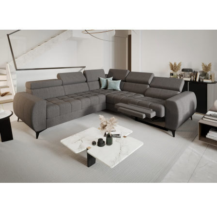 Rohová sedacia súprava PORTO II, relax 255X258 cm - sivá, pravá Rohová sedacia súprava PORTO II, relax 255X258 cm - sivá, pravá