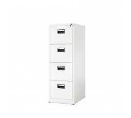 Kovová kartotéková skriňa SARA V4, 460 x 1320 x 620 mm, biela