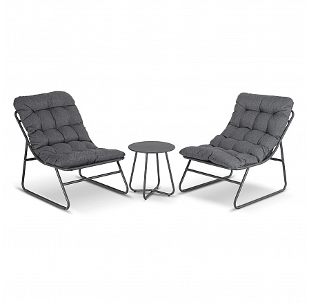 Súprava Záhradného Nábytku NIKEA Sivá