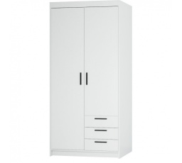 Šatní skriňa Enja 2D3S, biela