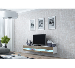 TV komoda VIGO NEW 180, biela / latte lesk