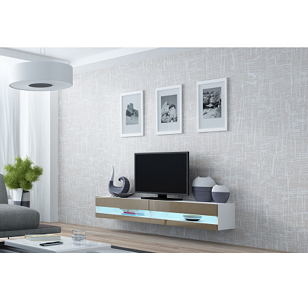 TV komoda VIGO NEW 180, biela / latte lesk TV komoda VIGO NEW 180, biela / latte lesk
