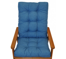 Vankúš na záhradné kreslo s mašľou - tyrkysová látka