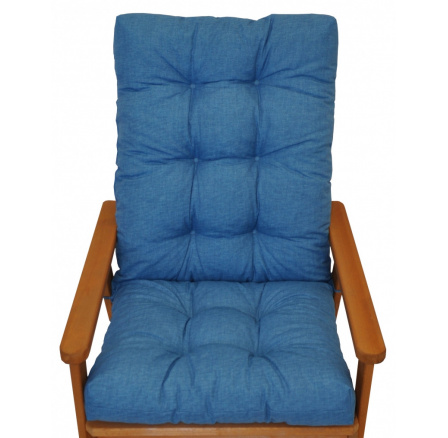 Vankúš na záhradné kreslo s mašľou - tyrkysová látka