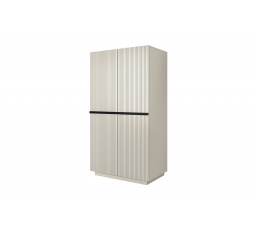 Dvojdverová skriňa Nicole, kašmír / čierne úchyty