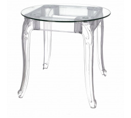 Stôl Ghost 80cm transparentný