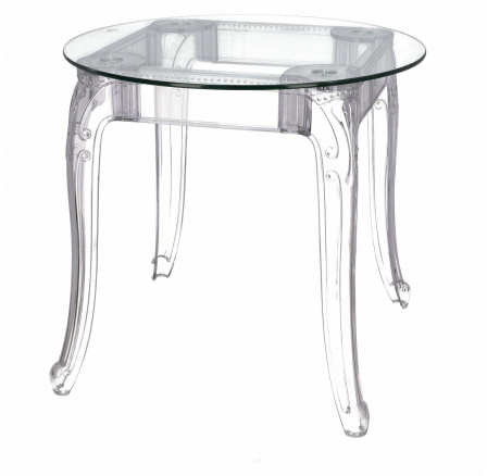 Stôl Ghost 80cm transparentný