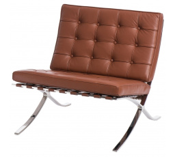 Kreslo BA1 prírodná koža svetlo hnedá