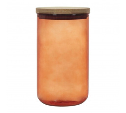 Sklenená nádoba s vekom 1l terakota