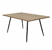 Stôl záhradný 160x95x74, kov s umelým ratanom, doska polywood