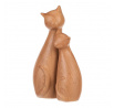 Kočky - polyresinové figurky, imitace dřeva, cena za sadu 2 ks