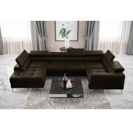 Rohová sedacia súprava TOSCANIA MAX I 170x350x185 cm prírodná koža - pravá, Koža olivovo hnedá Rohová sedacia súprava TOSCANIA MAX I 170x350x185 cm prírodná koža - pravá, Koža olivovo hnedá