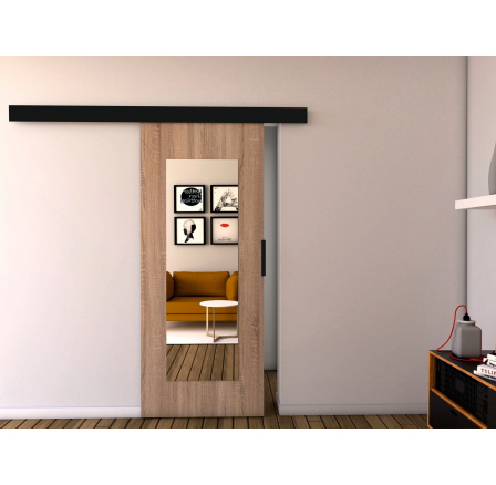 Posuvné dvere STANDART MIX 100, Sonoma/čierna