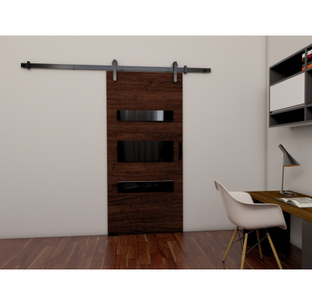 Posuvné dvere LOFT D100, Wenge/čierna