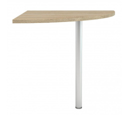 Rohový diel pre stôl Office 458 dub sonoma/strieborná sivá