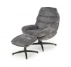 Kreslo DARIO s podnožkou, Sivá