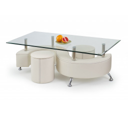 Konferenčný stôl NINA 3 H, biely