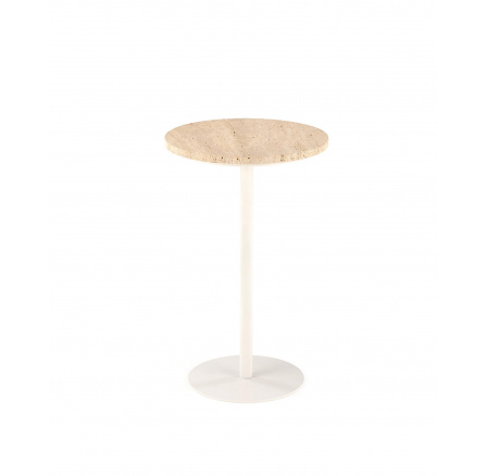 Konferenčný stôl TRAVERSO, Travertín/Biela