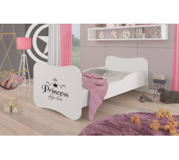 GONZALO PRINCESS BLACK 160x80 Biela posteľ s matracom