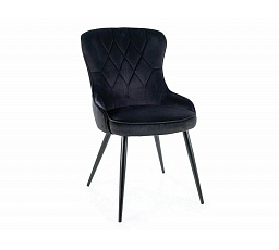 Jedálenská stolička LOTUS VELVET, čierny Bluvel 19/čierny mat