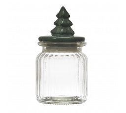 Pohár s viečkom v tvare stromčeka zelená