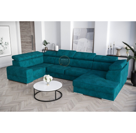 Rohová sedacia súprava ROYAL MAX I 210x375x185 - ľavá, tyrkysová Rohová sedacia súprava ROYAL MAX I 210x375x185 - ľavá, tyrkysová
