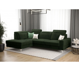 Rohová sedacia súprava MALIBU MINI 180X250 - zelená, ľavá