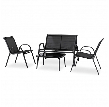 Súprava Záhradného Nábytku MINNESOTA Čierna