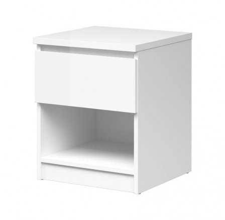 Nočný stolík SIMPLICITY 238, Biely lesk