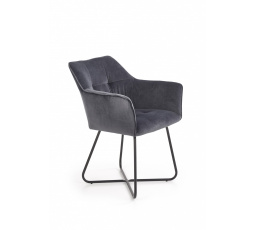 Jedálenská stolička K377, sivý zamat