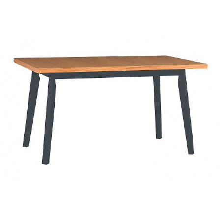 Jedálenský stôl OSTENA 10 (OSLO 10) - prírodná dubová dyha / grafitové nohy - kolekcia "DRE" (K150-Z)