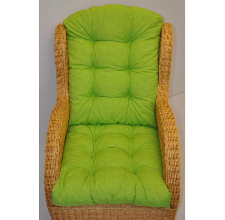 Vankúš pre ratanové kreslo - svetlozelená látka