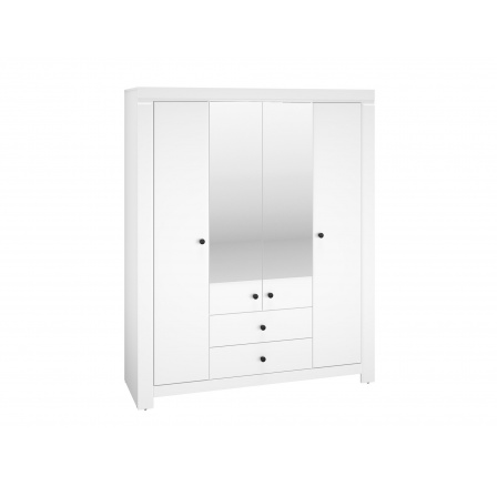 Šatní skriňa LAHTI 02, Biela/Biely mat Šatní skriňa LAHTI 02, Biela/Biely mat