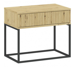 Nočný stolík 1S 60 NR2, Dub Artisan/Čierna