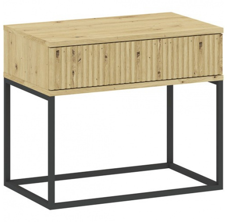 Nočný stolík 1S 60 NR2, Dub Artisan/Čierna