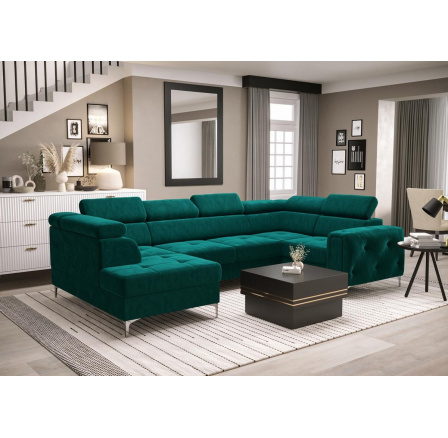 Rohová sedacia súprava ORION MAX II s funkciou spania 165x350x185 cm - tyrkysová, pravá Rohová sedacia súprava ORION MAX II s funkciou spania 165x350x185 cm - tyrkysová, pravá