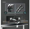 Dvojitý držiak na monitory 49 palcov, bielo-čierny X-Arm Dual RGB