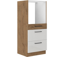 Kuchynská skriňa VIGO - 60 DPS-145 3S, Dub Lancelot / Biely lesk