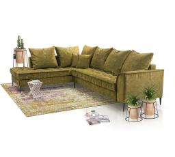 Rohová sedacia súprava L Lidie - khaki